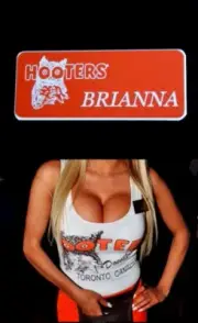 Hooters Uniform Brianna Name Tag Pin Back Dress Role Play Costume Accessory