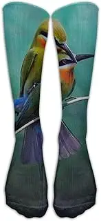 [XMKWI] Colorful Birds Womens Casual Athletic Crew Sock Stocking Outdoor Compression Socks
