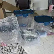 Princess house Pantry Storage Container Set Of 4 BLUE /Navy New In Box #10011