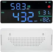 CO2 Monitor, Air Quality Monitor, 11in 4 in 1 Digital Sound Level Meter Thermometer Hygrometer Wall Mount Tester