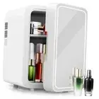 Skincare Fridge - 4L Makeup Mini Fridge with Dimmable LED Light Mirror,