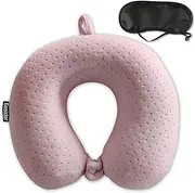 [Gosider] Neck Pillows for Sleeping Travel Pink Travel Pillow Comfortable U Shape Memory Foam Pillows Neck and Head Support Portable Travel Neck Pillow Suitable for Planes, Trains, Self-Driving Cars