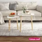 Wood Coffee Table Set Sofa Bed Side Dining Nightstand Cocktail Tea Cafe 2 Nest