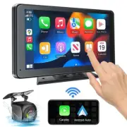 7" HD Wireless Car Stereo Touch Screen for Apple CarPlay Android Auto