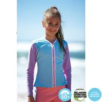 在飛比找PChome24h購物優惠-澳洲鴨嘴獸兒童泳衣 女童防曬長袖上衣夾克 雪酪系列(小女4-