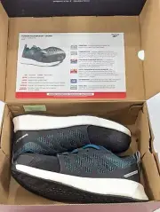 New Reebok Womens Fusion Flexweave Black Teal Safety Shoes Size 8.5 (Wide)