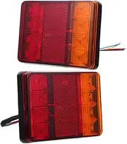 Alipis 2pcs 8 LED Tail Lights for Trucks Trailers and Rvs Brake Reverse and Turn Signal Lights for Camper Boat and Durable and Easy to Install