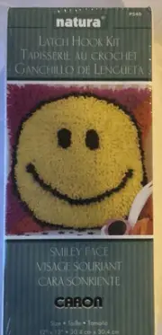 Natura Smiley Face Latch Hook Kit 12" x 12"Have a Nice DayPillowNew Seal