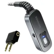 Bluetooth Receiver for Car, Noise Cancelling 3.5mm AUX Bluetooth Car Gray