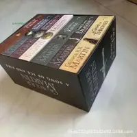 在飛比找蝦皮購物優惠-陽光 冰與火之歌 英文原版小說 權力的游戲7本盒裝全套 隨機