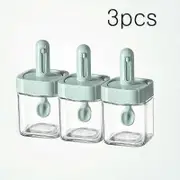 3pcs, Seasoning Pot, Kitchen Spice Jar, Seasoning Containers, Salt And Pepper Jar, Pepper Contaniers, Seasoning Storage With Lid, Food Storage Box Wit