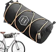 Front Bag for Bicycle,Frame Storage Roll Bag - Cycling Accessories, Tool Carrying Case with Reflective Strips, Cylinder Storage for Commuting Travel