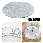 Round Vinyl Fitted Tablecloth Elastic Edge Table Cover Table Cloth Oil Proof