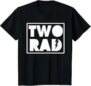 [X.Style] Kids Two Rad 2nd Birthday 2 Years Old Two Birthday Baby Toddler ds1129 T-Shirt (S) Black