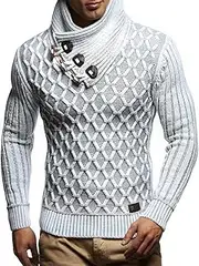 [Leif Nelson] Men痴 Knitted Pullover Jumper Sweater Hoodie Long Sleeve Slim fit