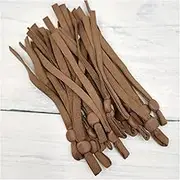 Small Elastic Rope 10/100pcs Adjustable Mask Sewing Elastic Band Cord with Buckle Stretchy Mask Earloop Lanyard Earmuff Rope DIY Making Supplies Elastic Rope for Fitness (Color : Light Coffee, Size