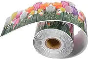 GRADENEVE 1 Roll Tulip Stickers Removable Border Paper Flower Sticker Blackboard Border Paper Border Trim Strips Border Stickers School Decoration Borders Decorative Border Tape