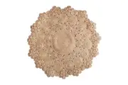 Round Jute Rug | Natural Fibre Decorative Floor Rug Marigold
