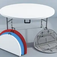 在飛比找蝦皮商城精選優惠-折疊圓桌 餐桌 10人傢用小戶型大圓桌 簡易可收納圓形便攜式