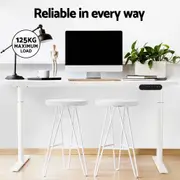 Electric Standing Desk Height Adjustable Sit Stand Desks White 140cm
