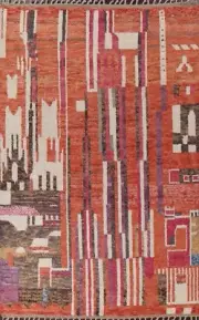 Geometric Moroccan Berber Oriental Area Rug Plush Wool Hand-knotted 8x11 Carpet
