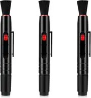 3-Piece Lens Cleaning Pen Brush Set for Camera, SLR, Telescope, Phone & More