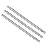 Ball End Hex Head Drill Bit H6 Head 6" L 1/4" Shank Steel Screwdriver Bits 3Pcs