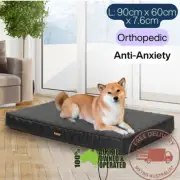 Pawz Pet Dog Calming Bed Memory Foam Mat Orthopedic Black SIZE LARGE