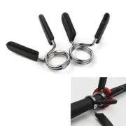 2PCS Anti-Clip Barbell Spring Clamp 25mm Dumbbell Clips Collar Attachment