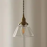 Kitchen Island Hanging Lamp Modern Pendant Lighting Ceiling Fixture with Glass Lampshade(Clear)