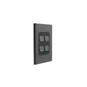 Clipsal Iconic Styl Cover Frame, 4 Switches, Vertical, Silver Shadow - S3044C-SH