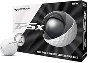 [TaylorMade] TP5x Golf Balls, White (One Dozen)