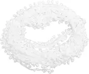 MOKKHNB Fuzzy Ball Fringe Trim Yards Pom Pom Sewing Accessory for Room Decor Craft Projects and Clothing Embellishments Versatile Decorative Lace for Weddings and Home