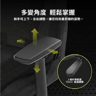 海盜船 TC100 RELAXED 電競椅 皮質/布質 人體工學電競椅 賽車椅 多段調整 大角度椅背 CORG002