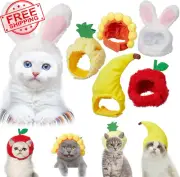 Weewooday 5 Pieces Cat Hat Cat Costume Bunny Hat with Ears Funny Banana Pineappl