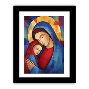 Mother Mary and Jesus Canvas Painting Print