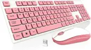 Wireless Keyboard and Mouse, 2.4G Full-Sized Ergonomic Keyboard Mouse Wireless C