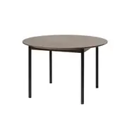Modern Furniture LATINA Round Dining Table 120cm - Dark Brown / Black