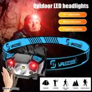 Headlights Rechargeable Ultra bright LED Headlights Flashlight w/ Red Light