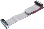 uxcell IDC Wire Flat Ribbon Cable DB25 Male to FC-26 Female Connector 2.54mm Pitch 50cm Length