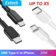 20W USB Type-C to iPhone Charger PD Cord Cable For iPhone 14 13 12 11 iPad 8 Pin