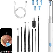 Slivor Ear Cleaner, HD Camera Ears Wax Removal Kit, Wireless Ear Wax Removal Tool, HD Camera Ears Wax Removal Kit for iOS & Android (White)