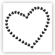 Heart of Hearts #5 Border Stencil - Choose a Size - Laser-Cut Reusable Plastic