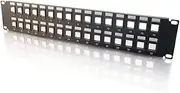 C2G/Cables To Go 03860 32-Port Blank Keystone/Multimedia Patch Panel, Black