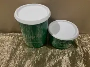 Tupperware Beautiful New Spanish Theme Set of 2 Canisters 1.3L and 575ml