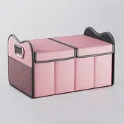 Collapsible Trunk Organizers for MG ZS EV SUV 2020 2021 2022 2023, Spacious Multi Compartment Storage Box for Travel Groceries Camping,Pink