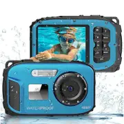 Underwater Floating Digital Camera, 48MP HD Bare Body Waterproof Camera, No Case Needed for Underwater Fun and Childhood Memories, Blue