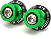 Motorcycle Swingarm Sliders for CFMOTO CF MOTO 250SR 450ss 400GT 650GT 650MT 650NK 700CLX 800MT 700MT Motorcycle Swingarm Spools Rear Stand Screws Sliders M10(Green)