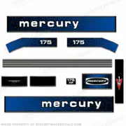 Fits Mercury 1979 175HP Outboard Engine Decals