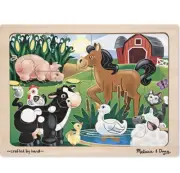 Melissa & Doug ON THE FARM 12 Piece Kids Tray Puzzle 3+Years 30x22cm BN Sealed